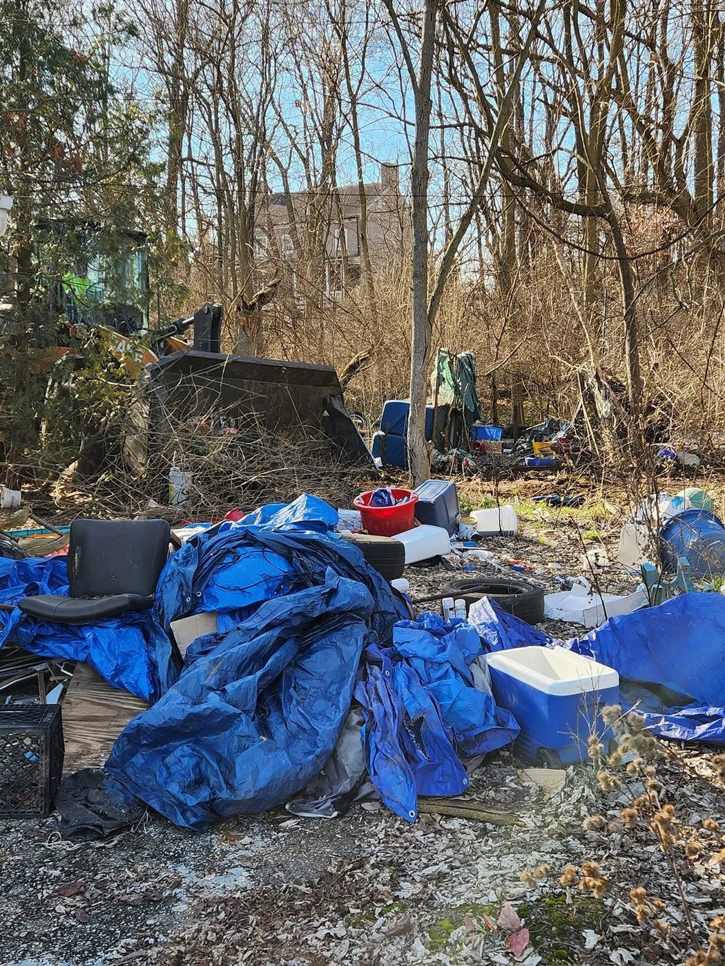 Before — a hard-hit dumping ground